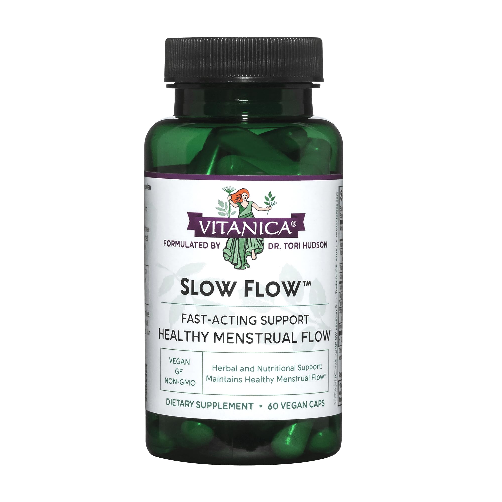 Vitanica Slow Flow: botella con etiqueta visible para uso diario