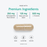 Envase de ThyroFem destaca ingredientes como yodo y zinc.