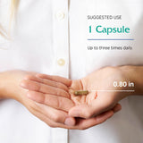 Etiqueta vegana de Vitanica Uplift en envase de cápsulas.