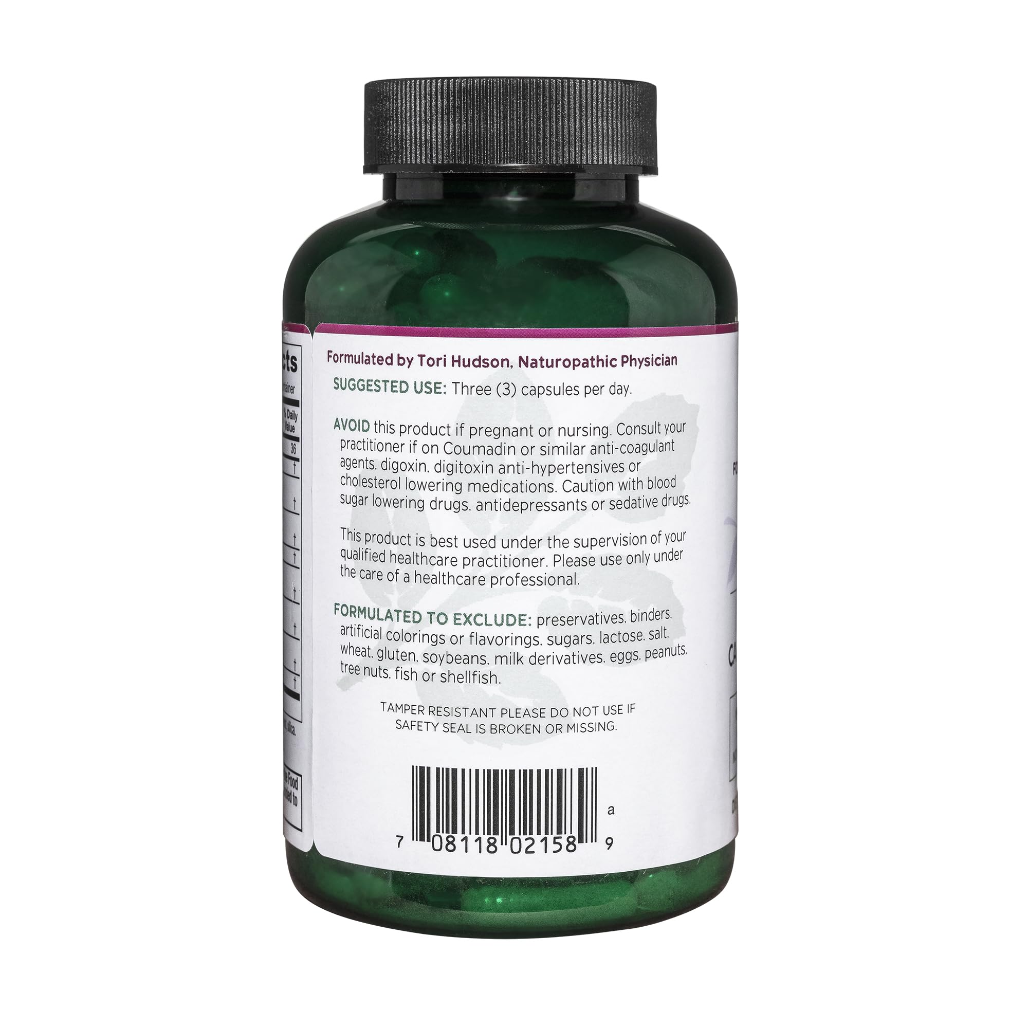 Vitanica VasoBlend: etiqueta detallada para conocer ingredientes clave.