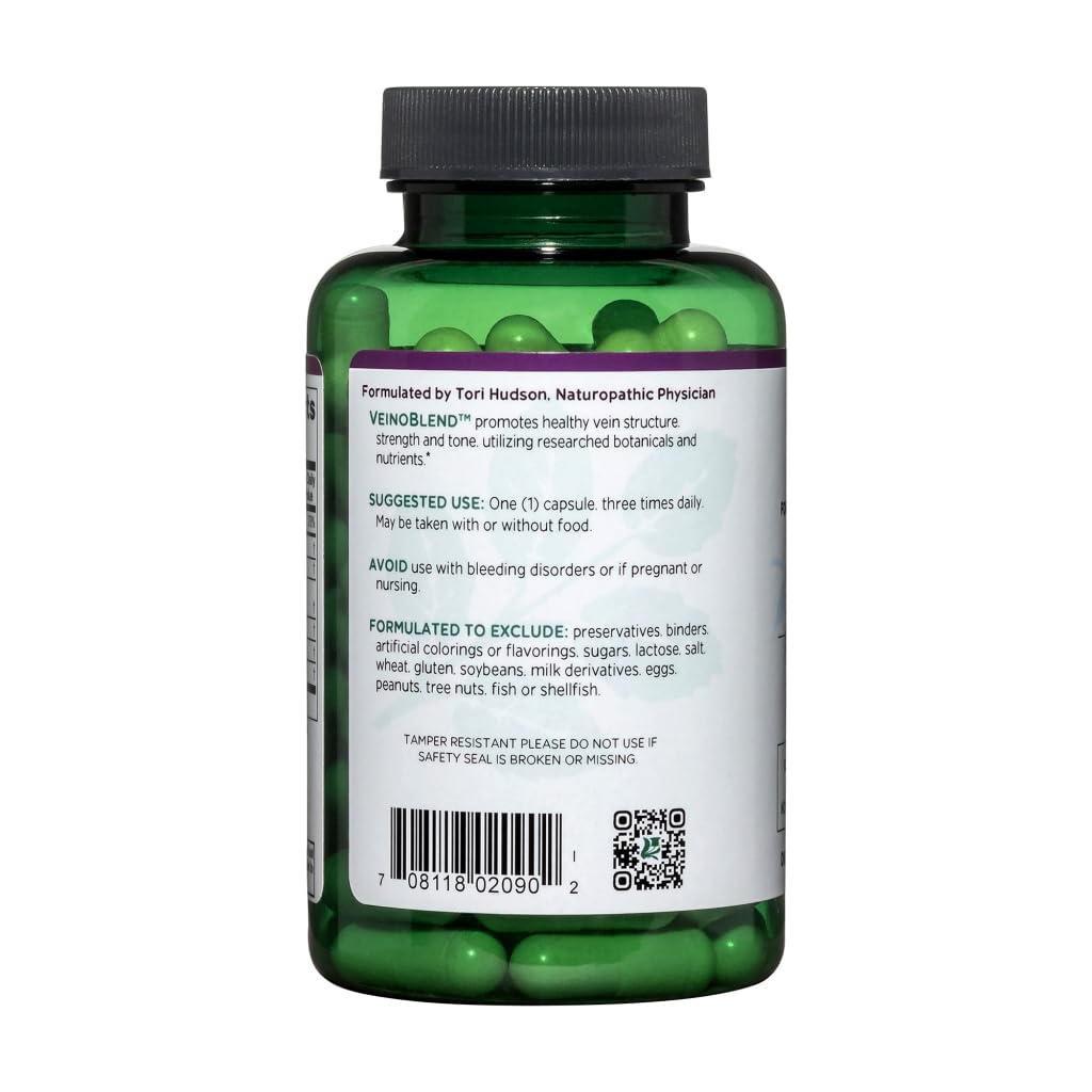 Vitanica VeinoBlend etiqueta detalle resalta ingredientes vegetales para la circulación.