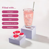 Vitapod Nutrientes clave: colageno-biotin-zinc para una piel nutrida y equilibrada.