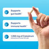 Vital Proteins colostro bovino, etiqueta IgG visible, posible beneficio inmunitario.