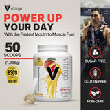 Vitargo: cuchara medidora facilita dosis para entrenamientos eficientes.