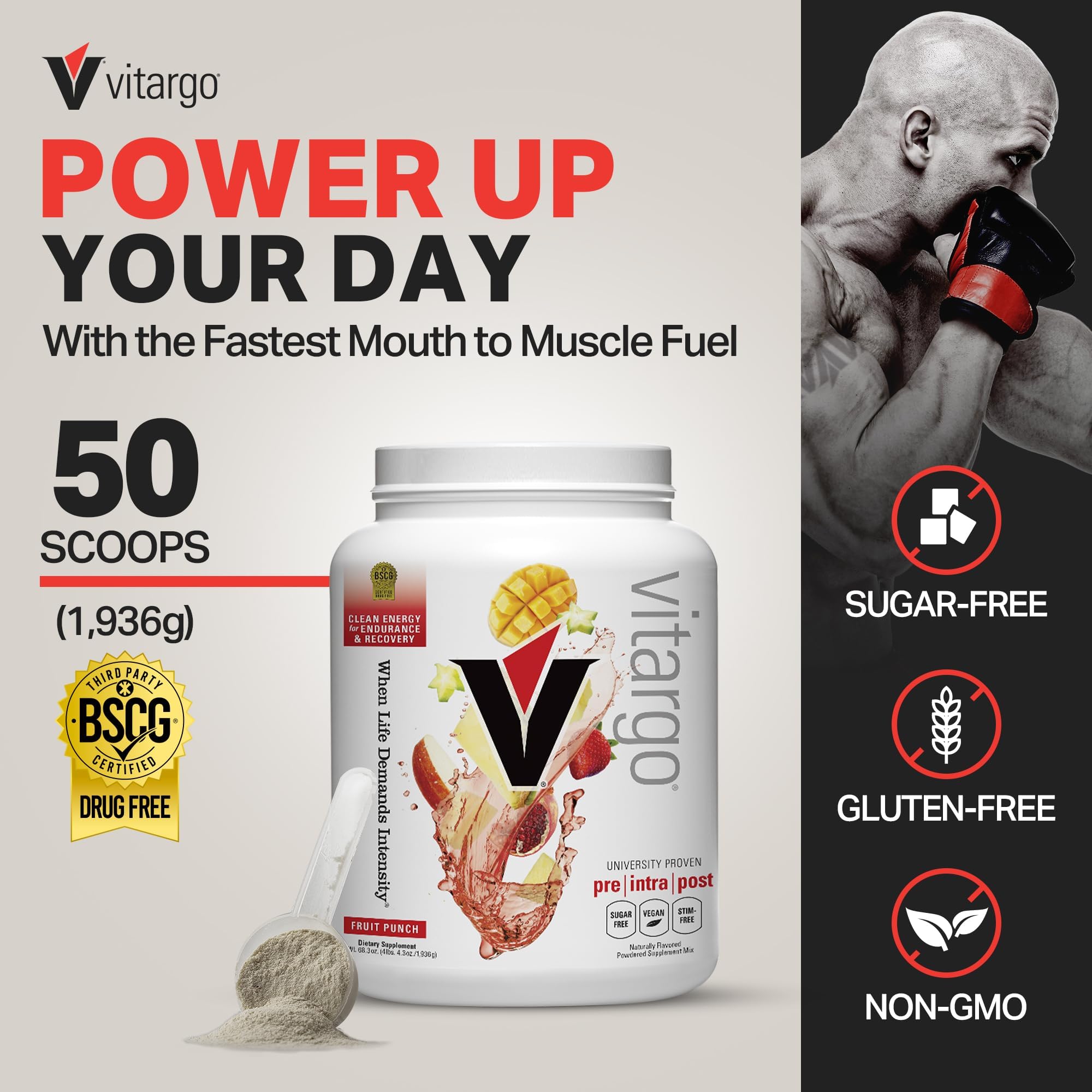 Vitargo digestión rápida, textura suave para entrenar sin pesadez