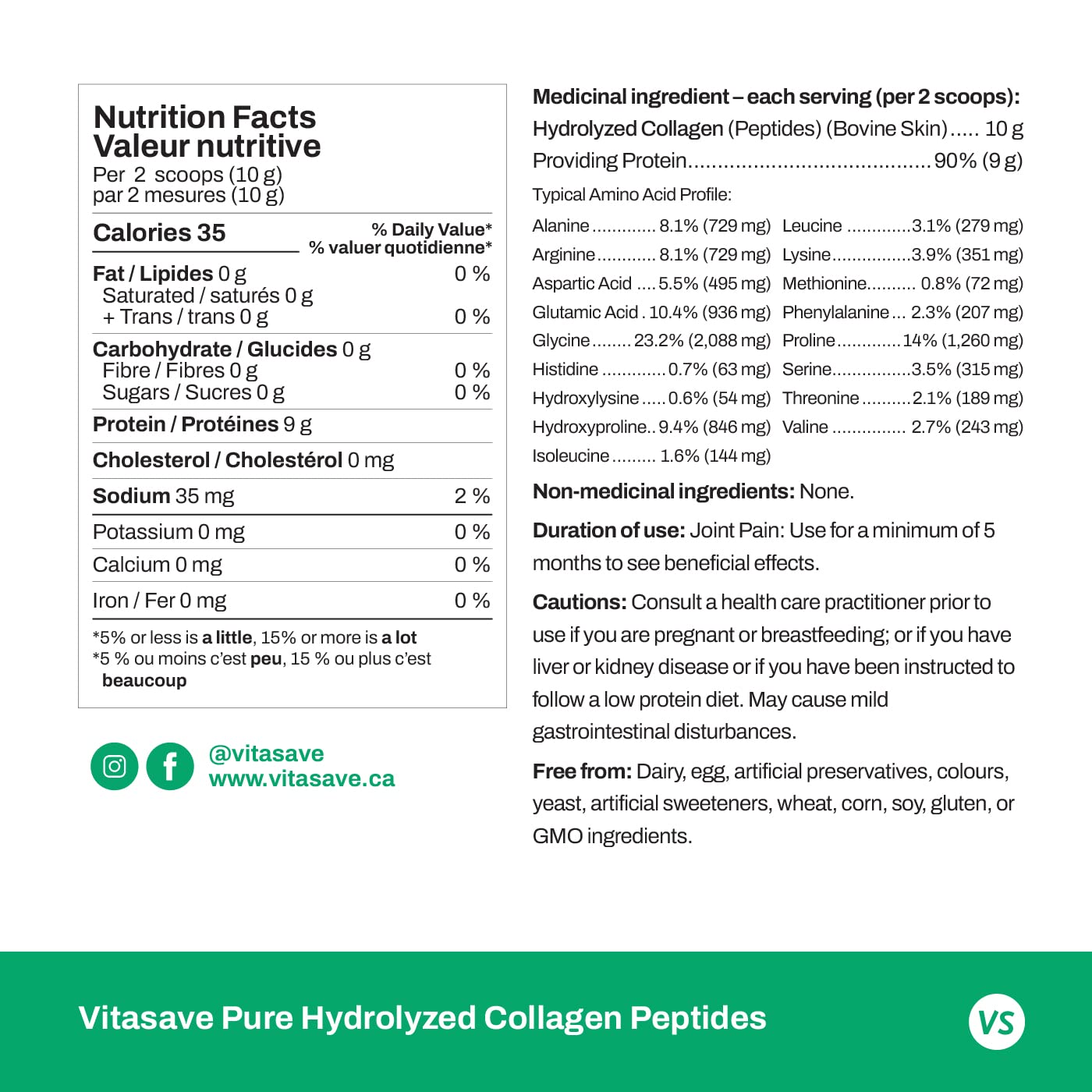 Vitasave Colágeno Péptidos usado en recetas de repostería para texturas mejores.