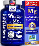 VitaUp magnesio glicinato 200 mg, cápsulas para relajación y sueño suave.
