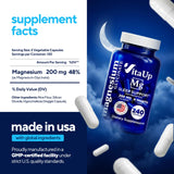 VitaUp magnesio glicinato 200 mg, botella lista para uso diario.