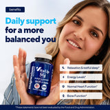 VitaUp magnesio glicinato 200 mg, detalle de la etiqueta informativa.