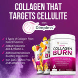 Vitauthority Collagen Peptides chocolate, lata en mostrador como apoyo diario de belleza.