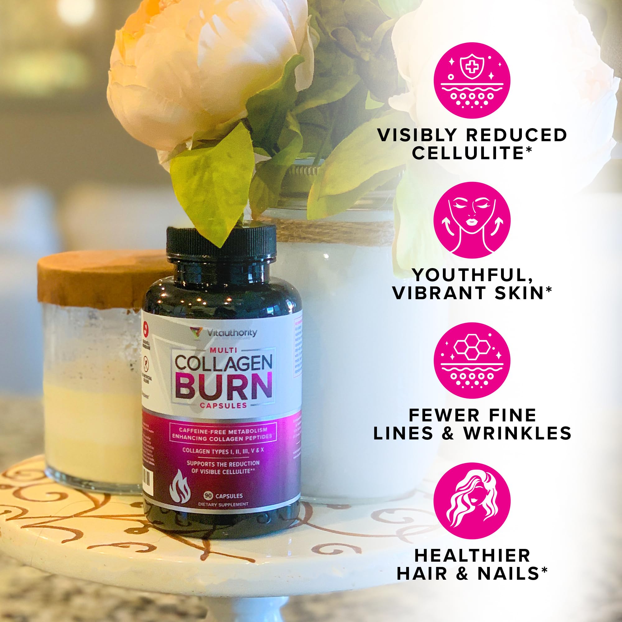Vitauthority Multi Colágeno Burn: vitamina C para soporte de colágeno.