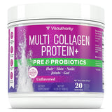 Vitauthority Multi Collagen Probiotics bote frontal para iniciar la rutina diaria