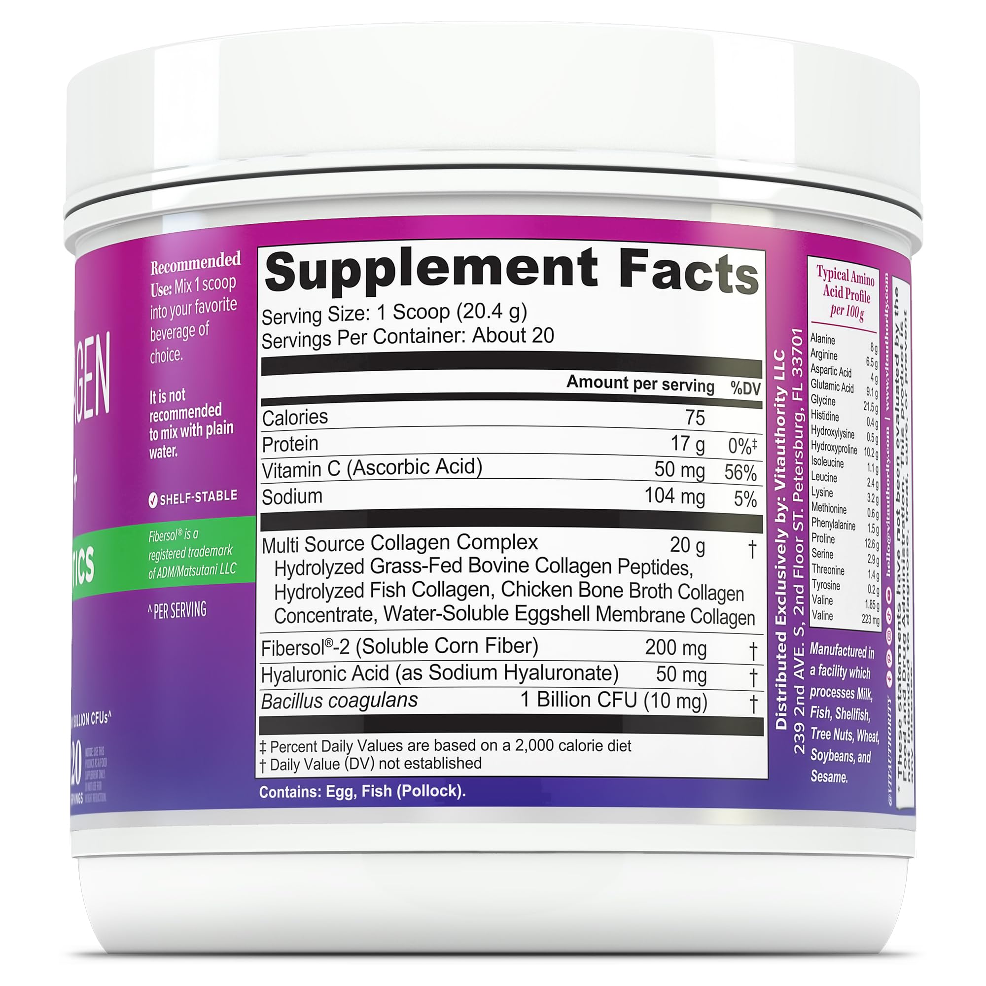 Rutina diaria con Vitauthority Multi Collagen Probiotics, soporte para piel y digestión
