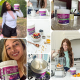 Taza con café y Vitauthority Multi Collagen Probiotics para la mañana