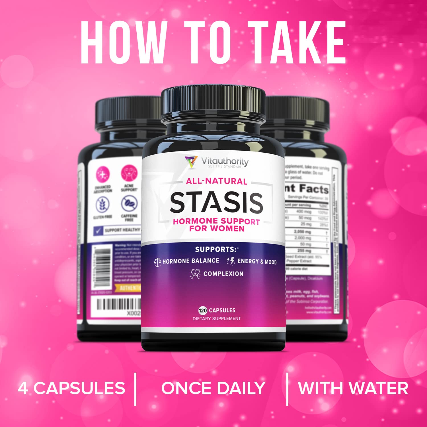 Vitauthority uso diario: complemento para cuidado hormonal femenino.