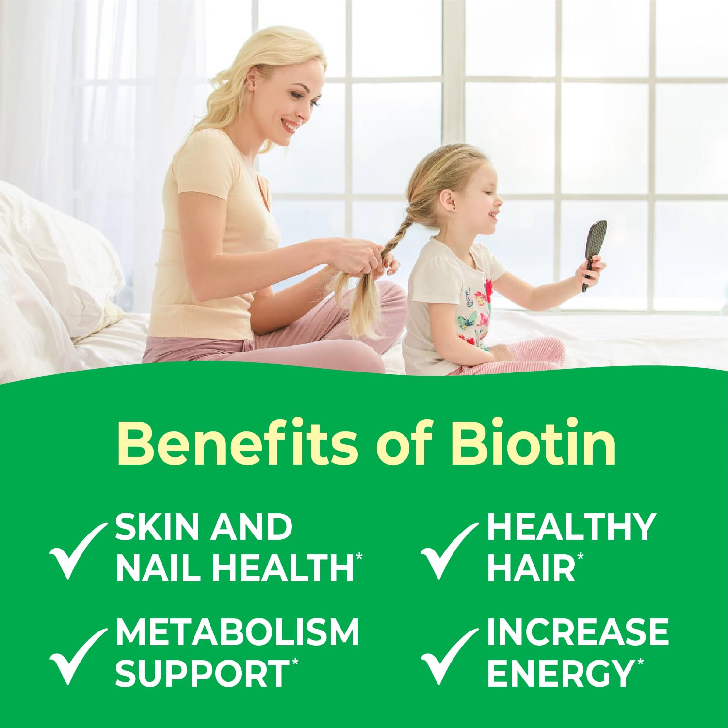 Tabletas para niños sin alérgenos, VitaWorks Biotina.