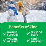 VitaWorks zinc para niños, porciones por servicio, sabor cereza natural