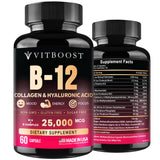 VitBOOST B12 con acido hialuronico y colágeno para elasticidad de la piel