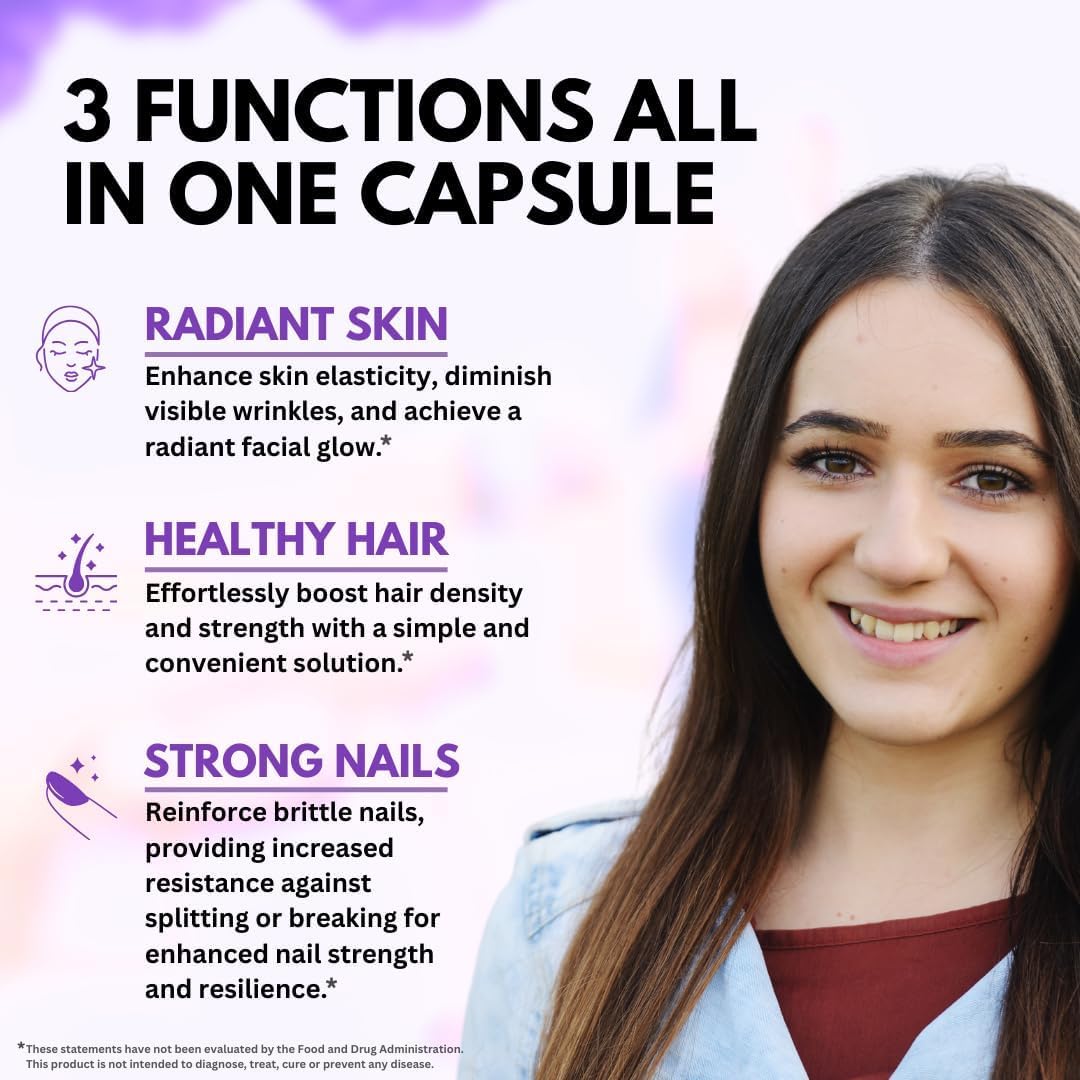 Vitboost Biotina con keratina, brillo natural para el cabello.