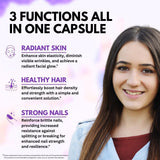 Vitboost Biotina con keratina, brillo natural para el cabello.