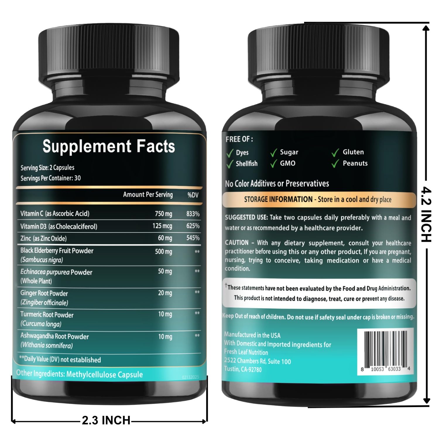 Vitboost curcuma, jengibre y ashwaganda en mezcla natural
