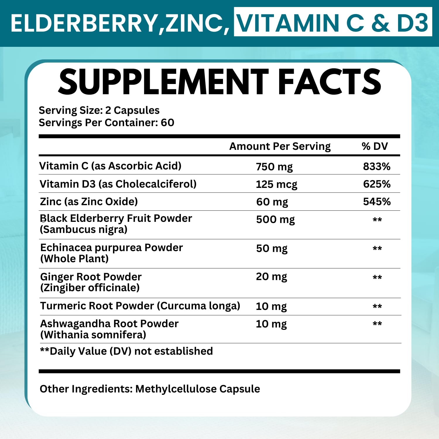 VitBoost etiqueta en empaque destacando vitamina C y zinc para apoyo inmunitario