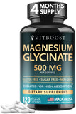 VitBOOST Magnesio Glicinato 500 mg - cápsulas: apoyo a la relajación y función muscular.