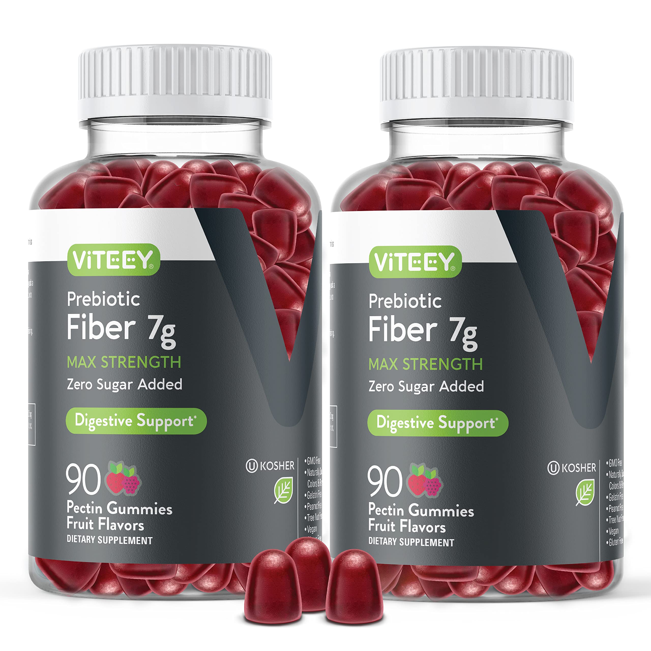Gominas prebióticas VITEEY con fibra 7g para apoyo digestivo diario.