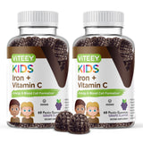 Gomitas Viteey Hierro para niños, sabor uva, fácil de tomar.