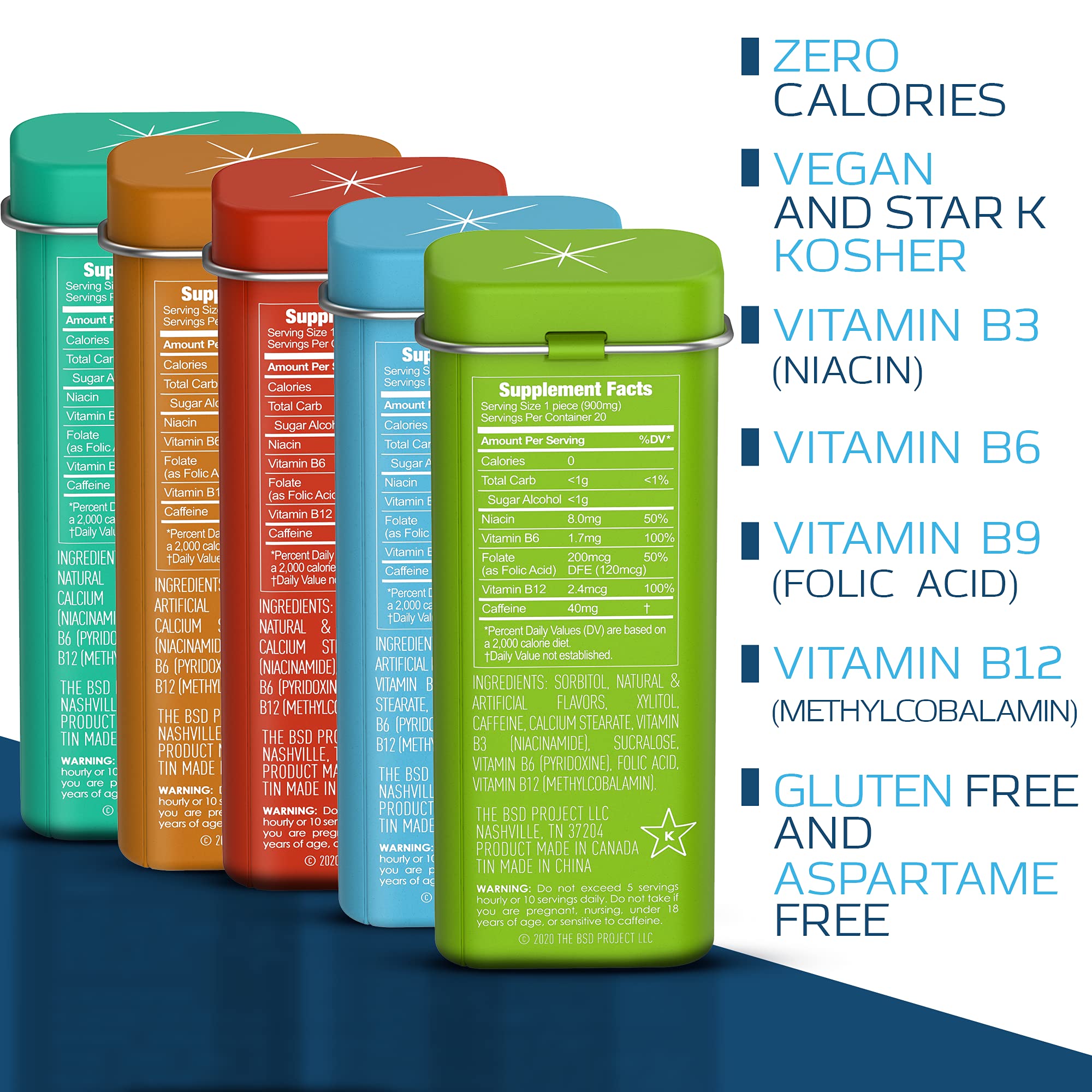 Viter Energy: etiqueta con vitaminas B para energía sostenida.