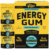 Chicle Viter Energy sabor menta, en estuche, energía rápida para la movilidad diaria.