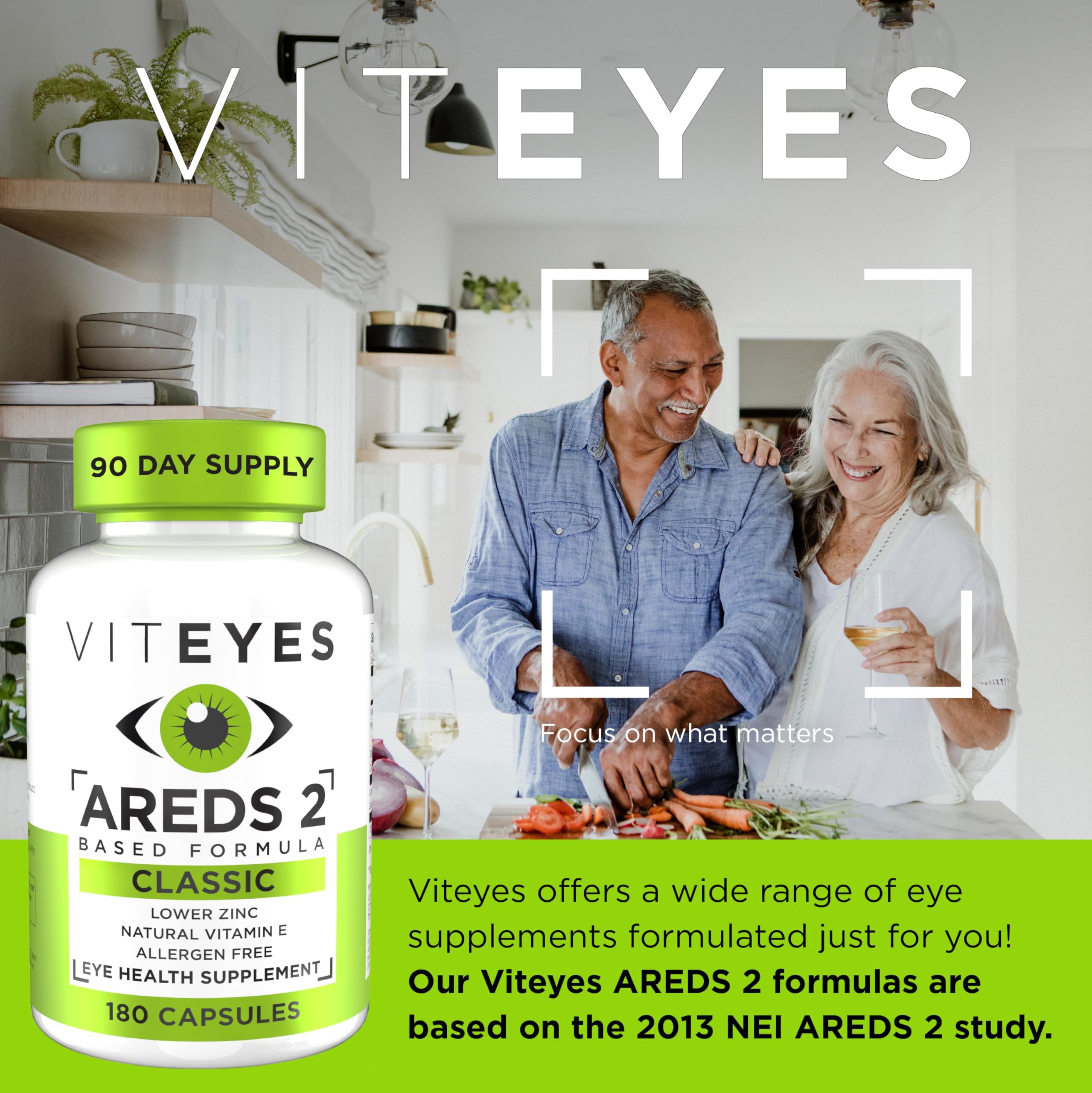 Viteyes AREDS 2: cápsulas derramándose para un consumo diario