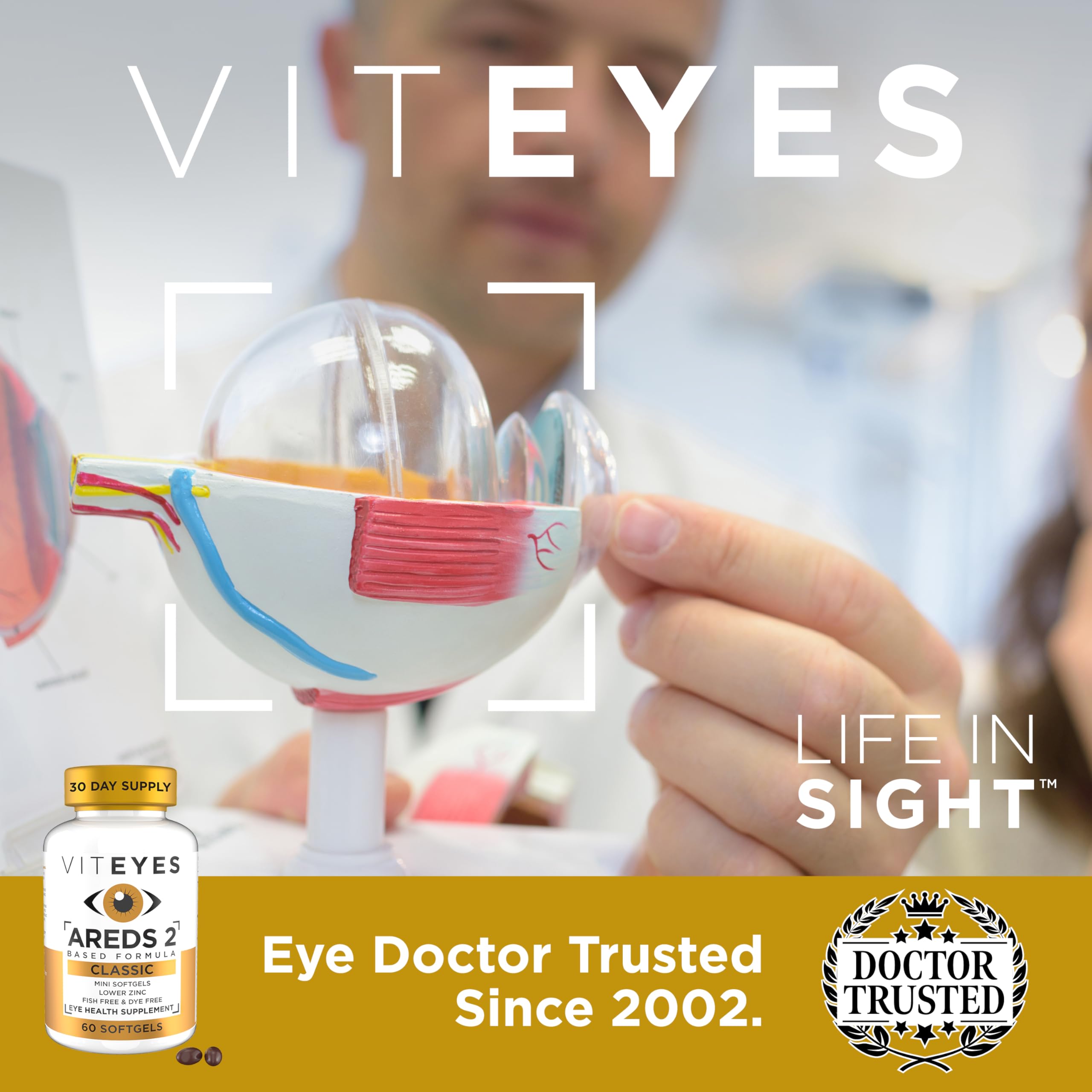 Viteyes AREDS 2: envase de 60 cápsulas para mes entero