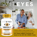 Viteyes AREDS 2: etiqueta que destaca la fórmula AREDS 2 para salud ocular