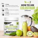 VITINITY colostro bovino pulverizado puro y fácil de incorporar en batidos