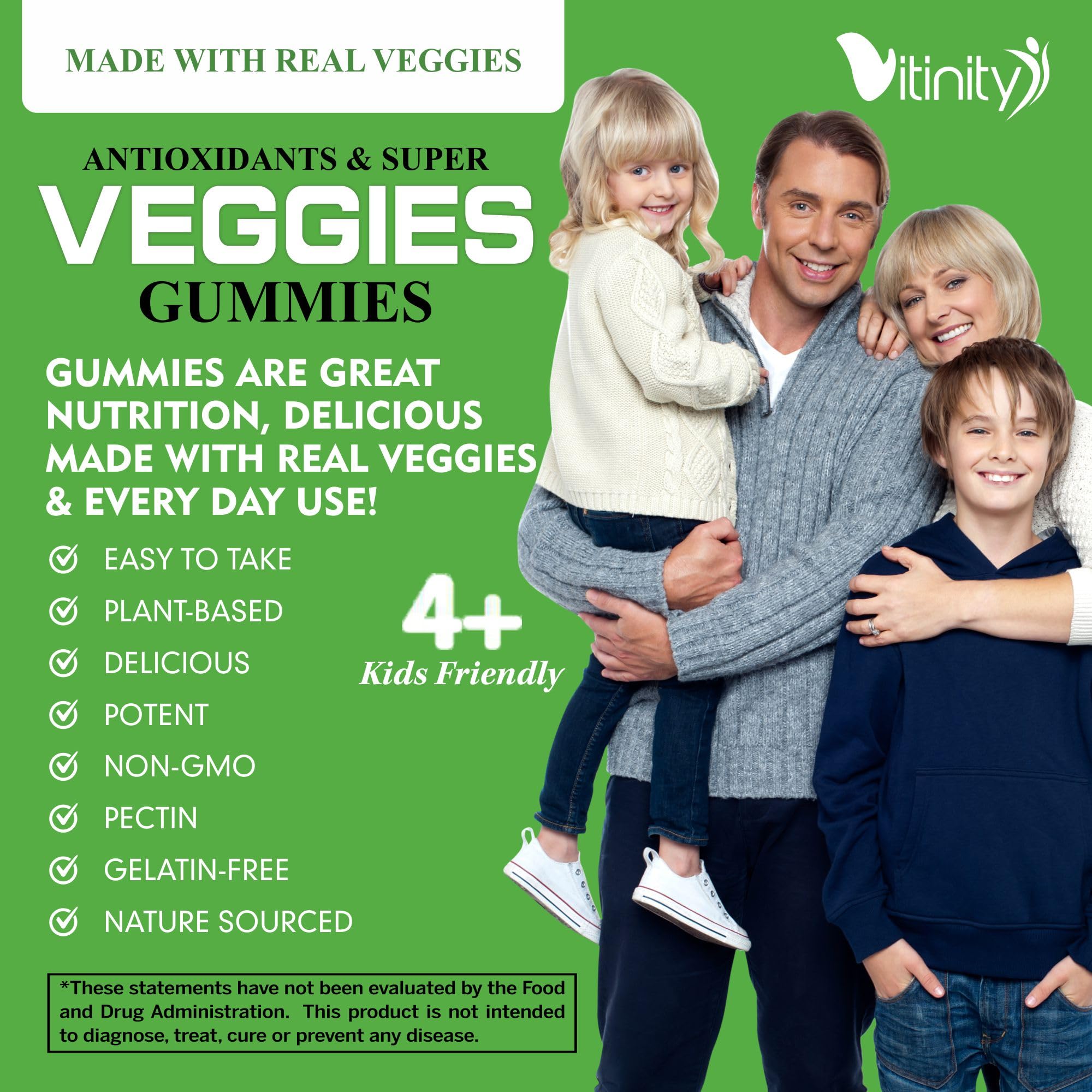 Vitinity Supergreens gominolas: envase compacto ideal para viaje o trabajo.