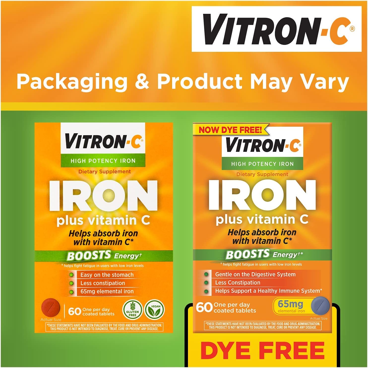 Vitron-C paquete de tres frascos para uso diario.