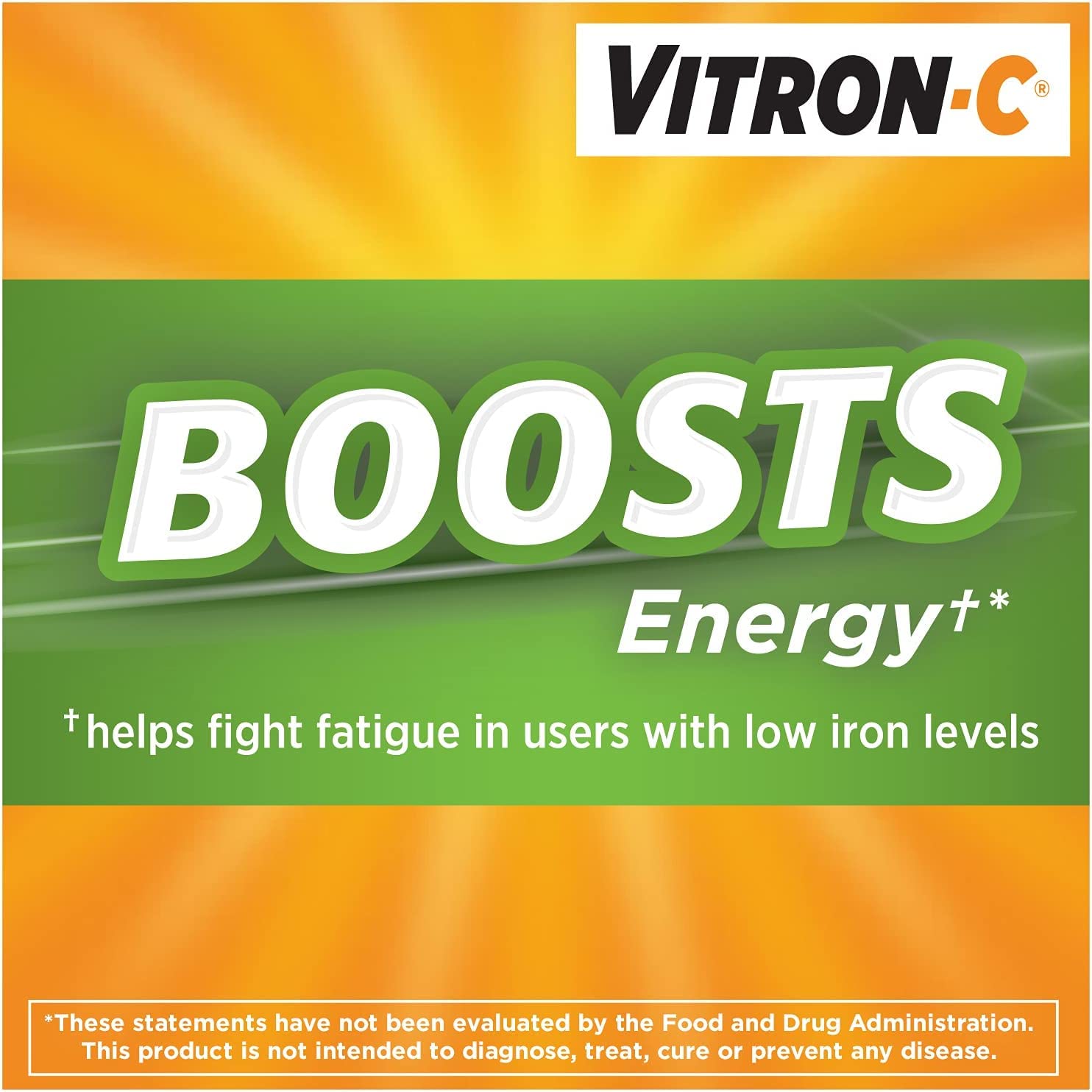 Vitron-C tabletas con 65 mg de hierro para absorción.