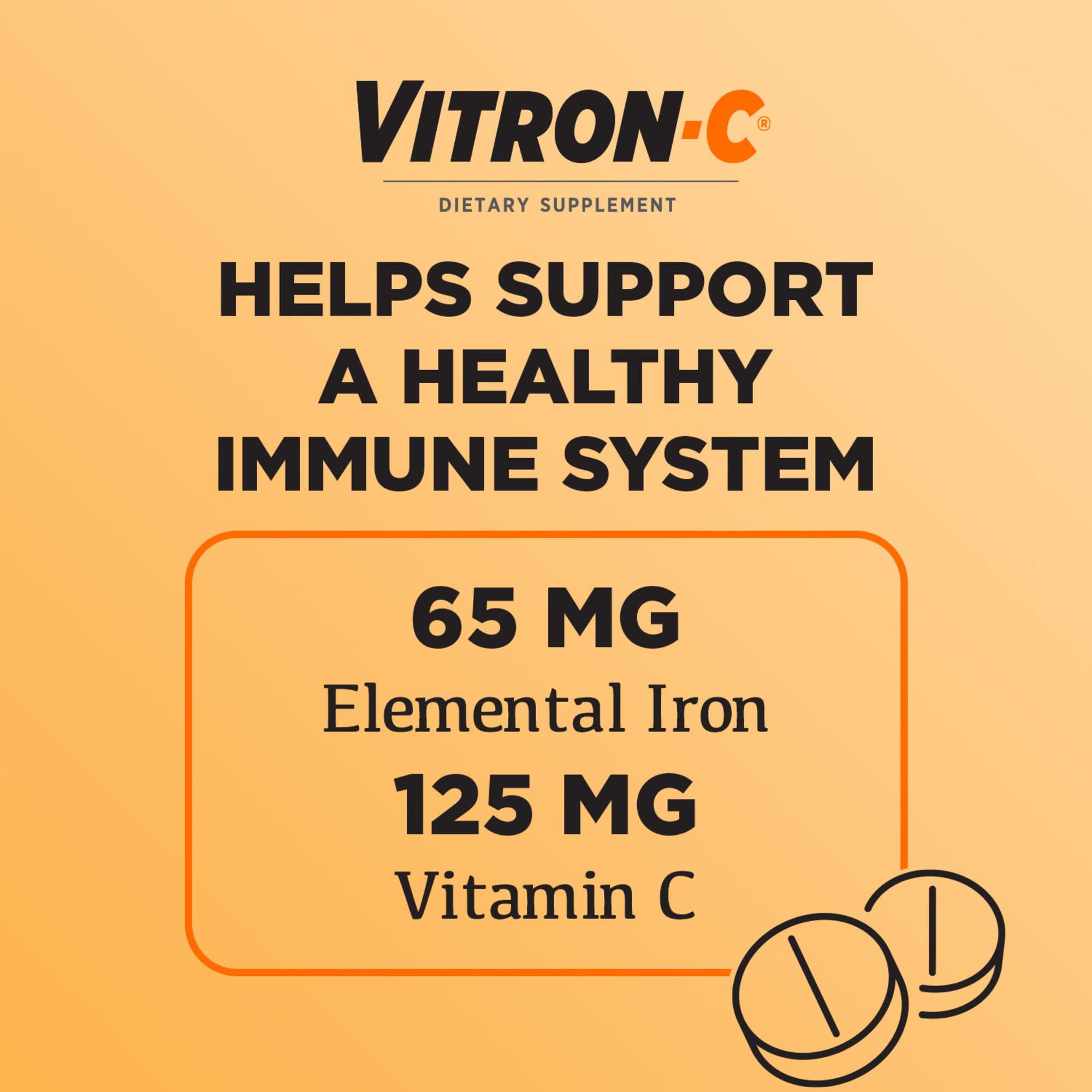 Vitron-C vitamina C promueve defensa y absorción.
