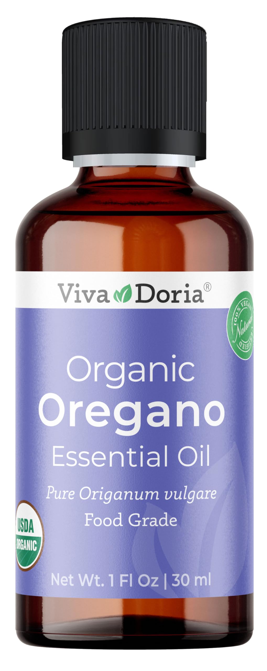 Viva Doria Aceite de Orégano en frasco 30 mL, aroma intenso para aromaterapia.
