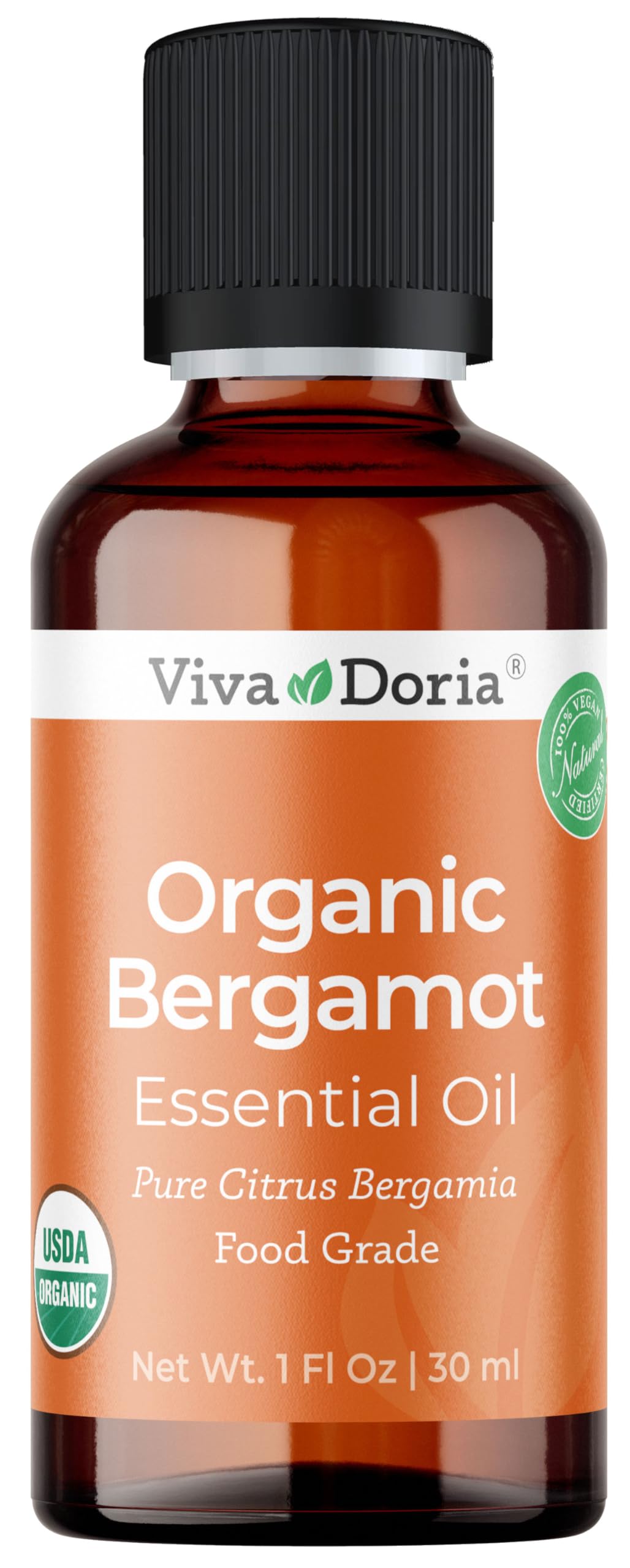 Viva Doria Bergamot Frasco-ámbar para aromaterapia y preservación