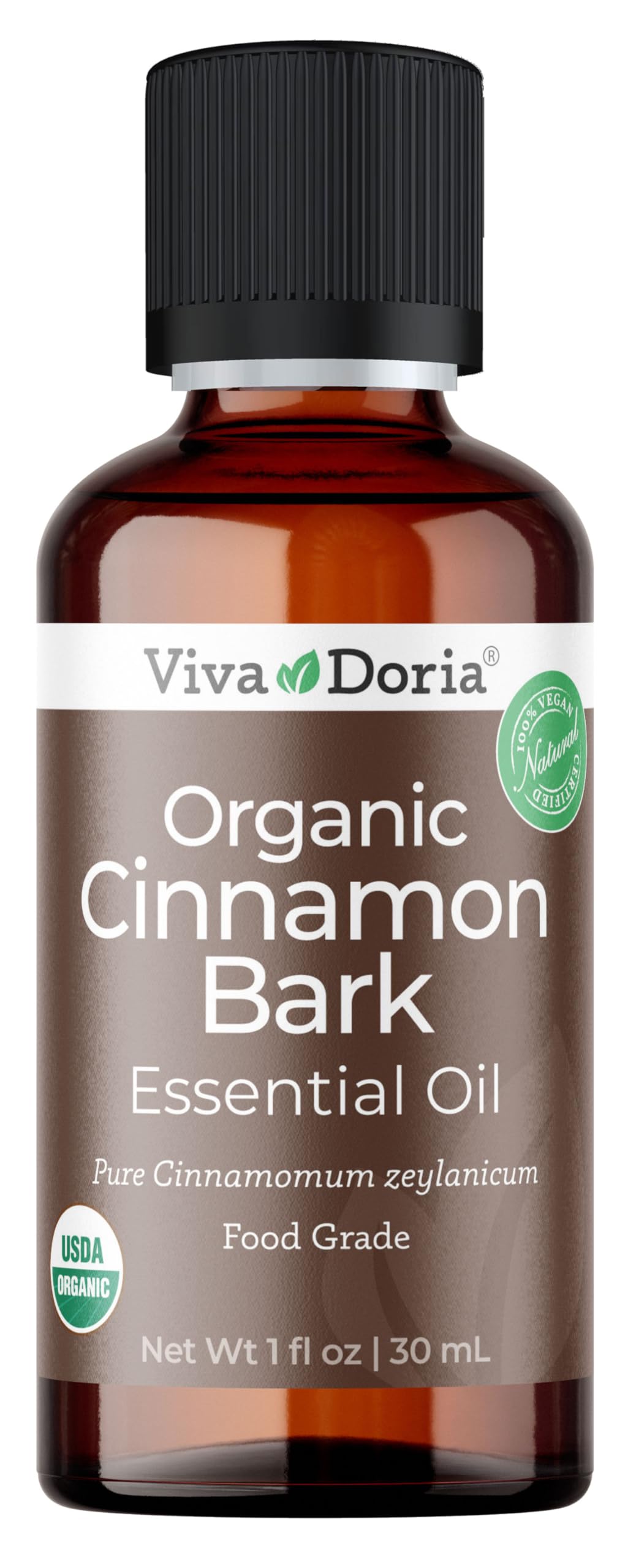 Viva Doria aceite esencial de canela en frasco, aroma cálido para aromaterapia