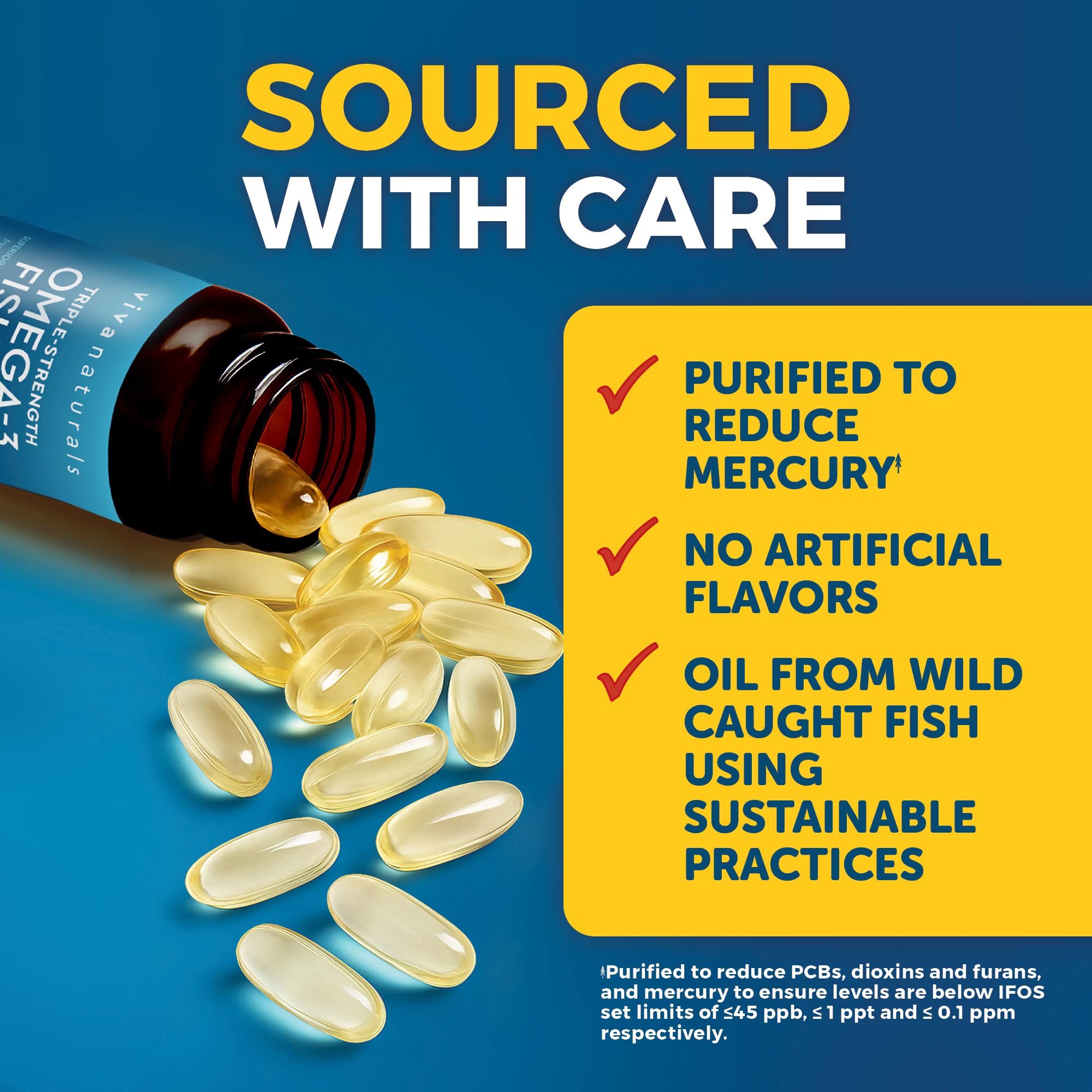 Omega-3 Viva Naturals para salud cardiaca y cerebral.