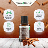 Aceite Viva Doria de canela Ceilán para ambientar espacios con aroma cálido.