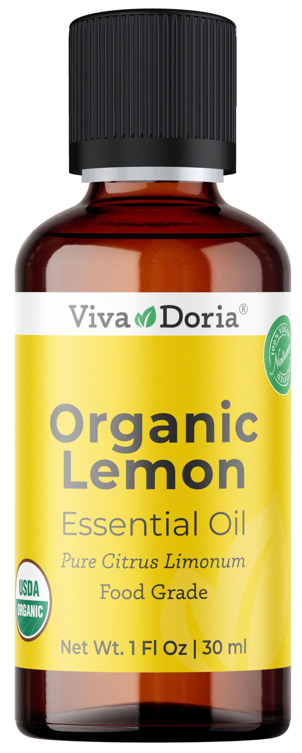 Viva Doria Limon Aceite: botella de 30 ml con aroma cítrico puro ideal para aromaterapia.