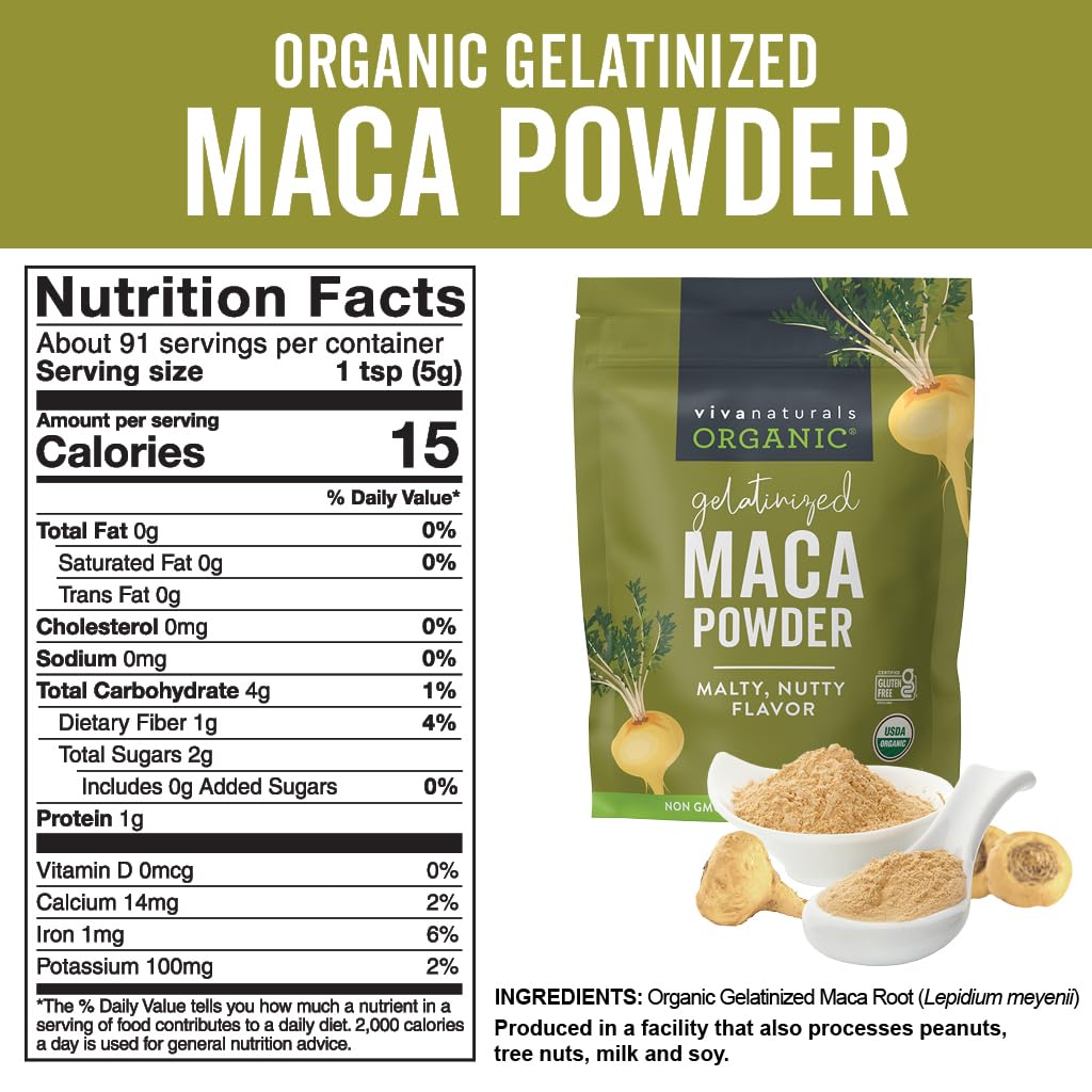 La maca gelatinizada facilita la digestión al incorporar en bebidas y comidas.
