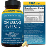Viva Naturals Omega-3: cápsulas de aceite para apoyo potencial al corazón.