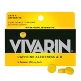 Vivarin botella cafeína 200 mg, impulso mental rápido para mayor claridad.