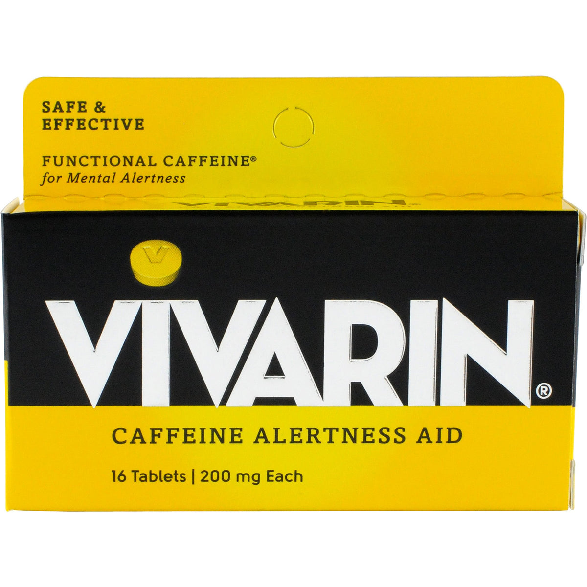 Vivarin tabletas alerta compactas para energía rápida y concentración.