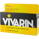 Vivarin tabletas cafeína 200 mg, tamaño compacto para bolsillos.